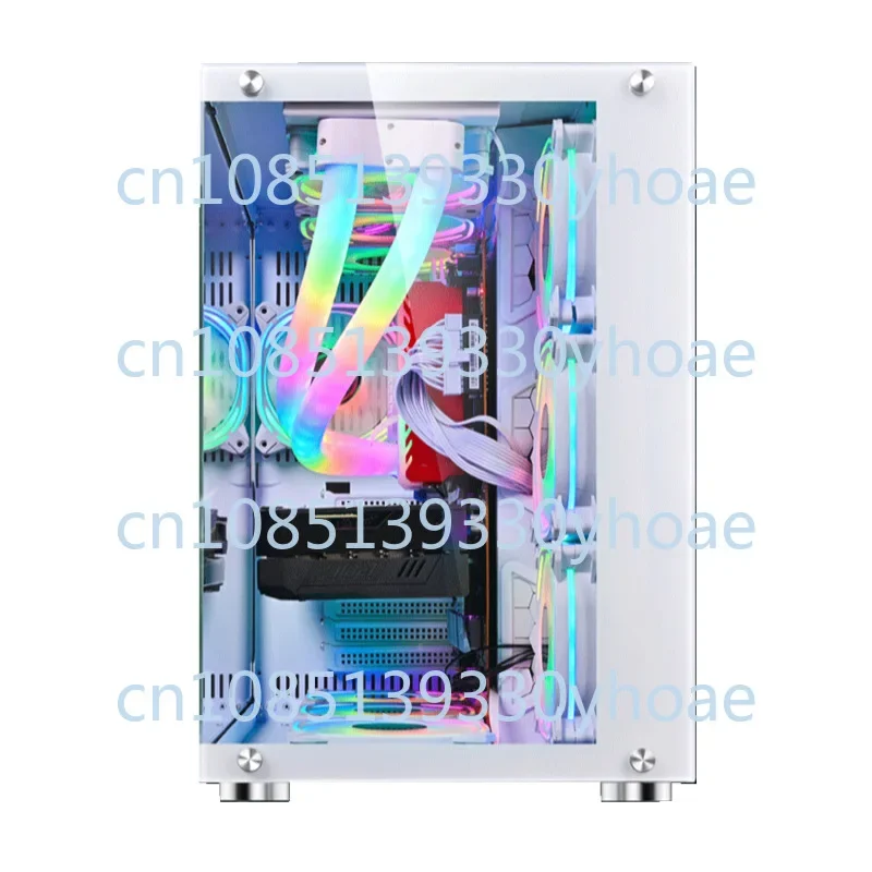 Desktop Computer Host Chassis Tempered Glass Panoramic Side Transparent Desktop Game Chassis