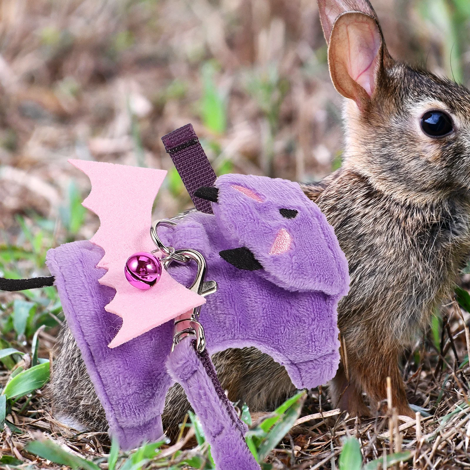 

Pet Harness Violet Non woven Ferret Cat Rabbit Adjustable Traction Rope Halloween Small Animal Adjustable Ferret Leash Supplies