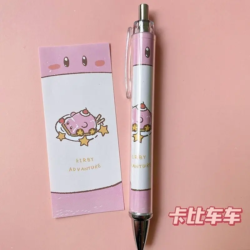 Kirby Neutral Pen Cute Student Exam Pen Quick-Dry Brush Writing Pen 0.5 Black Click Pen Cartoon Fun Gift for Friends Rewards - view 3