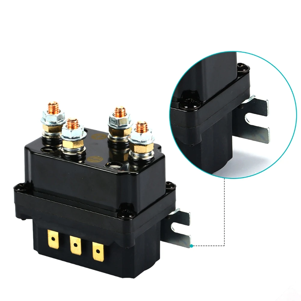 1PC Winch Solenoid Relay Contactor 12V/24V 250A Steel Construction Winch Solenoid Relay For Heavy-Duty 9000 Lbs ATV/UTV Boat