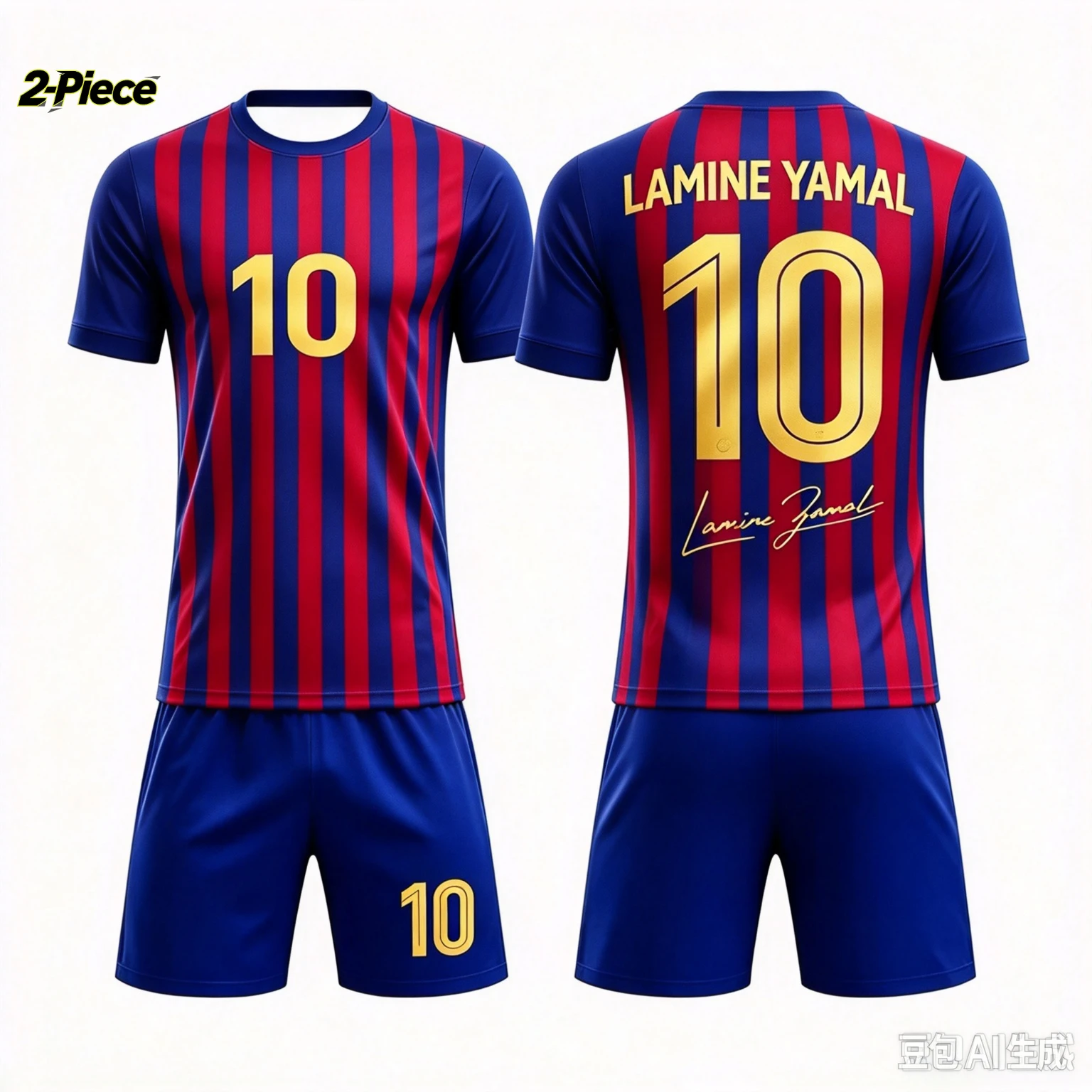 26/27 Neues Lamine Yamal Fan Nr. 10 Spanien Fußballtrikot & Shorts 2-teiliges Set, Einzelnes Oberteil Verfügbar, Sport-Trainingsanzug für Kinder – Detail 6