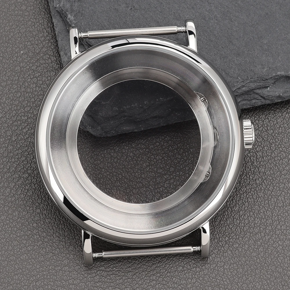 42mm Polished NH35 Watch Cases 50m Waterproof For NH35 NH36 NH34 NH38 NH70 NH72 4R36 7S Movement 37mm Dial Watch Assemble Parts