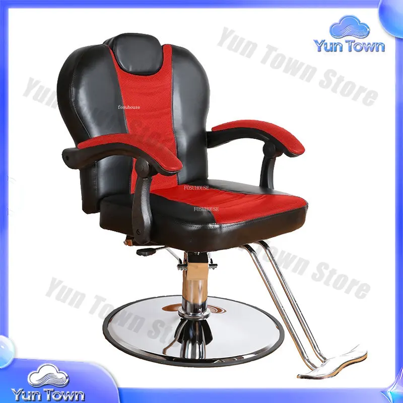 Adjustable Backrest Barber Chair for European Hairdressing Salons Modern Liftable Swivel Salon Furniture