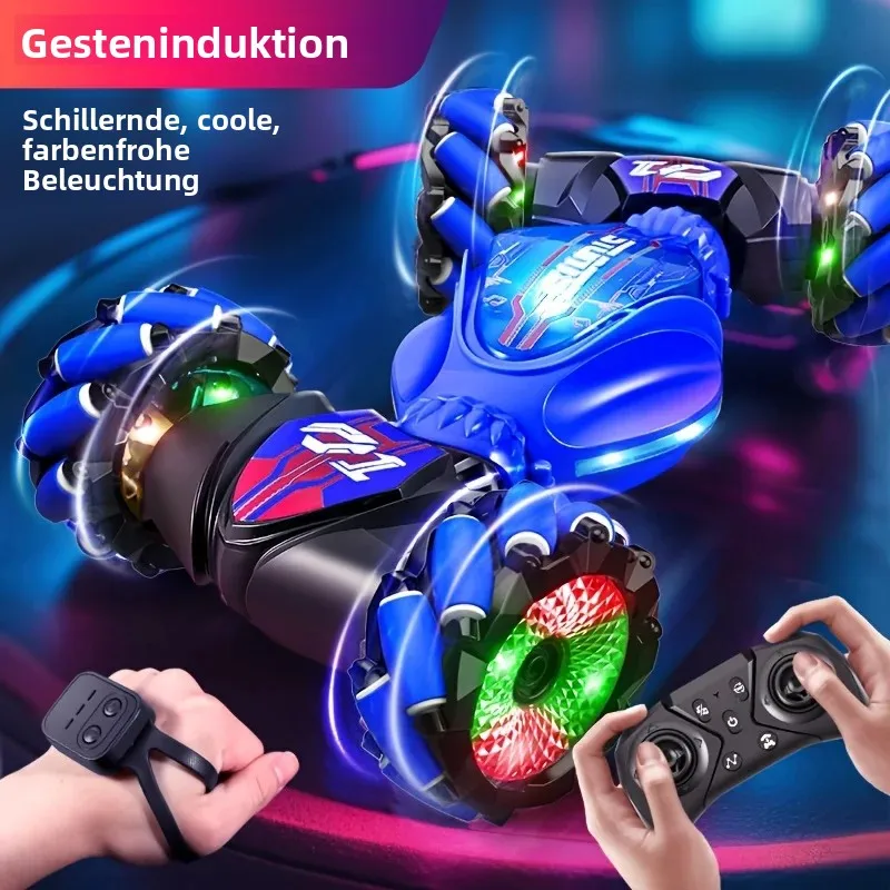 JJRC ferngesteuertes Spielzeugauto, 4WD mit coolen Lichtern & Musik, verformbar, Drift & 360° Drehung