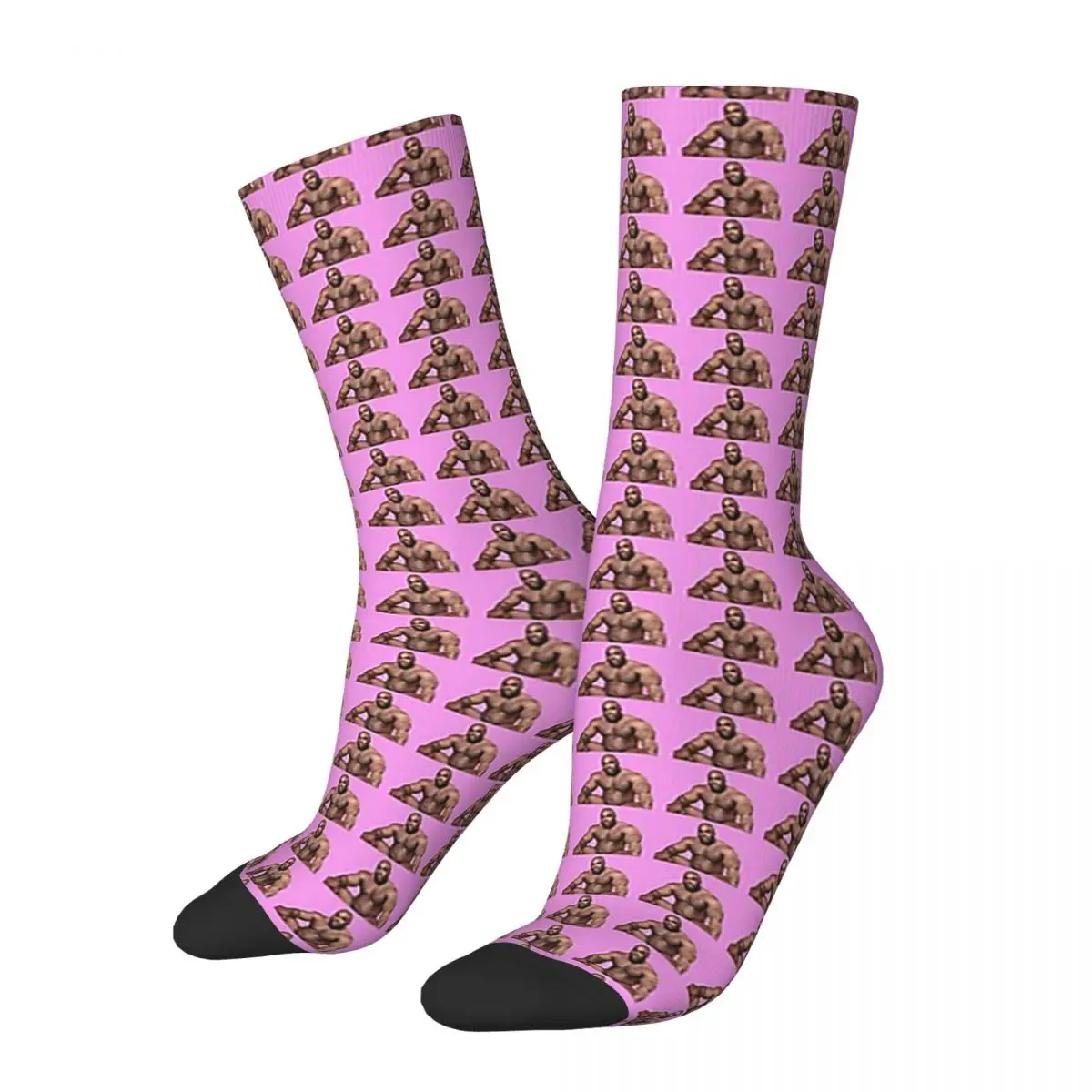 Barry Wood Sitting On Bed Hot Pink Background Socks Super Soft Stockings All Season Long Socks for Unisex Christmas Gifts