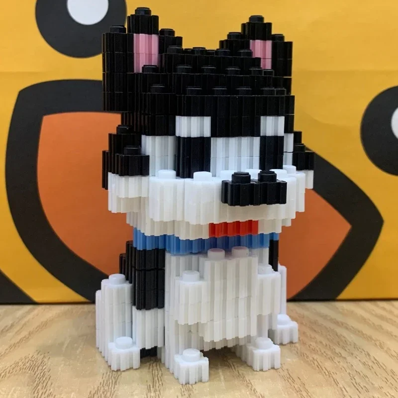 SC Animal Shiba Inu Husky Corgi Schnauzer Dachshund Poodle Doberman Samoyed Dog Pet Mini Magic Blocks Bricks Building Toy No Box