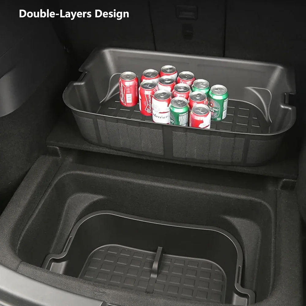 Органайзер для хранения Frunk, лоток, задний багажник, верхние и нижние задние ящики для хранения, коробки для аксессуаров Tesla Model Y 2020-2024