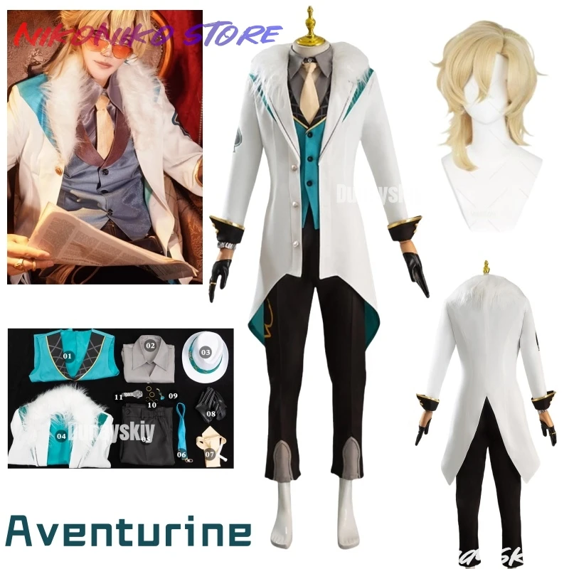 

‌Aventurine Cosplay Honkai Star Rail Costume Honkai Star Rail Concert Full Set Sexy Halloween Outfit Authentic Design costume