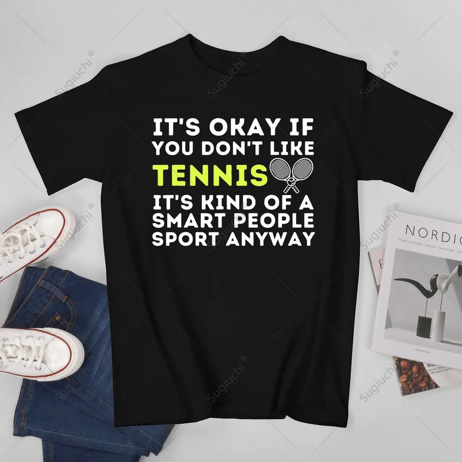Unisex Men It's Ok If You Don't Like Tennis Funny Tennis Player Coach Tshirt Tees T Shirts Women Boys 100% Cotton T-Shirt