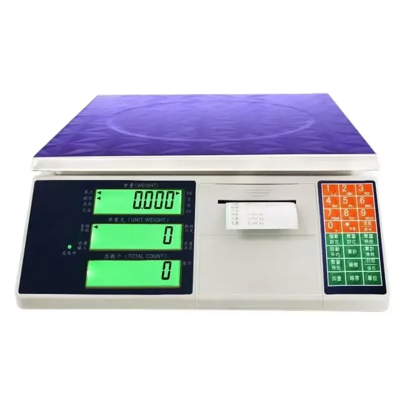 High Quality Hot Selling LED/LCD Display Electronic Counting Scale with Printer