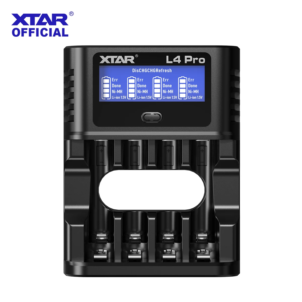 XTAR L4 Pro Smart Charger for AA AAA 1.5V Li-ion and Ni-MH Batteries with Smart Repair Low Heat and Safety Protection