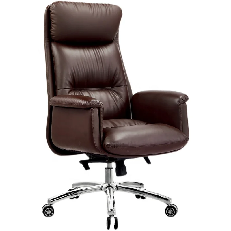 

Foshan factory comfortable CEO reclining swivel logo print high back pu lumbar support big and tall director office chairs