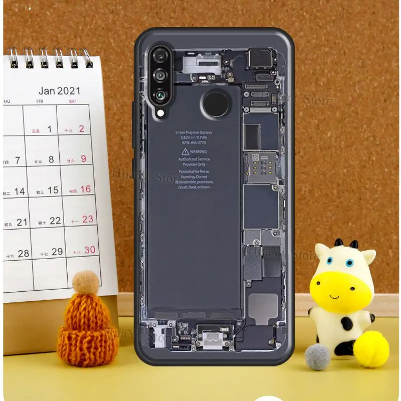 Motherboard Circuit Board Phone Case For Huawei P20 Lite P30 P40 Pro Mate 10 20 Lite P Smart 2019 2021 Back Cover