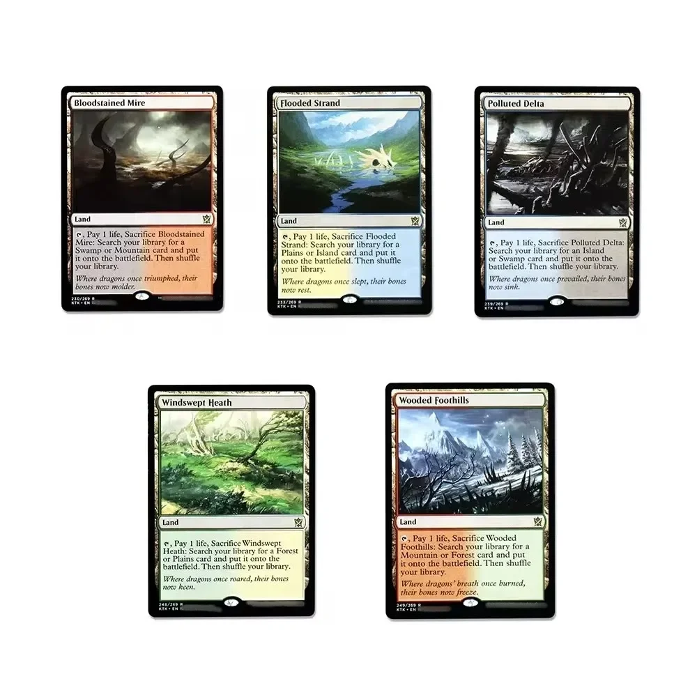 Khans of Tarkir (KTK) TCG Magical Cards Game Top Quality Proxy Playing Cards Flooded Gathering Board Game Trading Cards Proxy