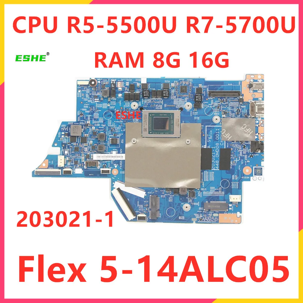 para Lenovo Ideapad Flex 514alc05 Placa-mãe Portátil com r3 r5 r7 Cpu 8gb 16gb Ram Lc56-14a 203021-1 5b21b84992 5b21b84991