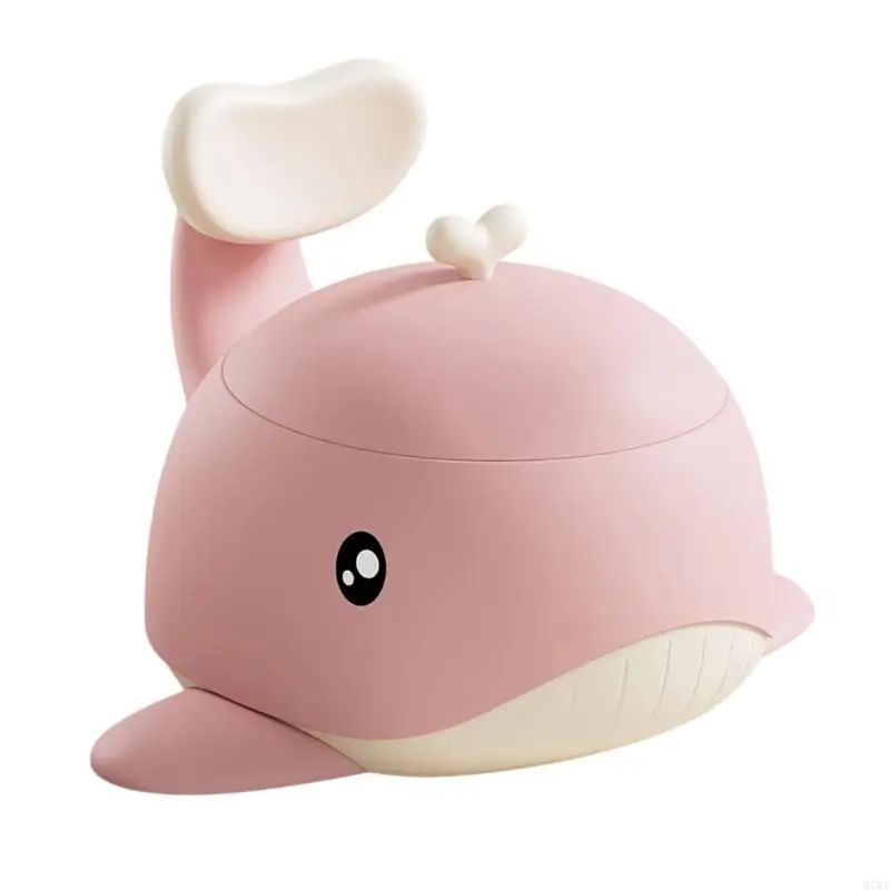 97BE Reisvriendelijk babytrainingpotje Compact walvisontwerp Ergonomische stoel Snel schoon draagbaar toilet voor thuisreis