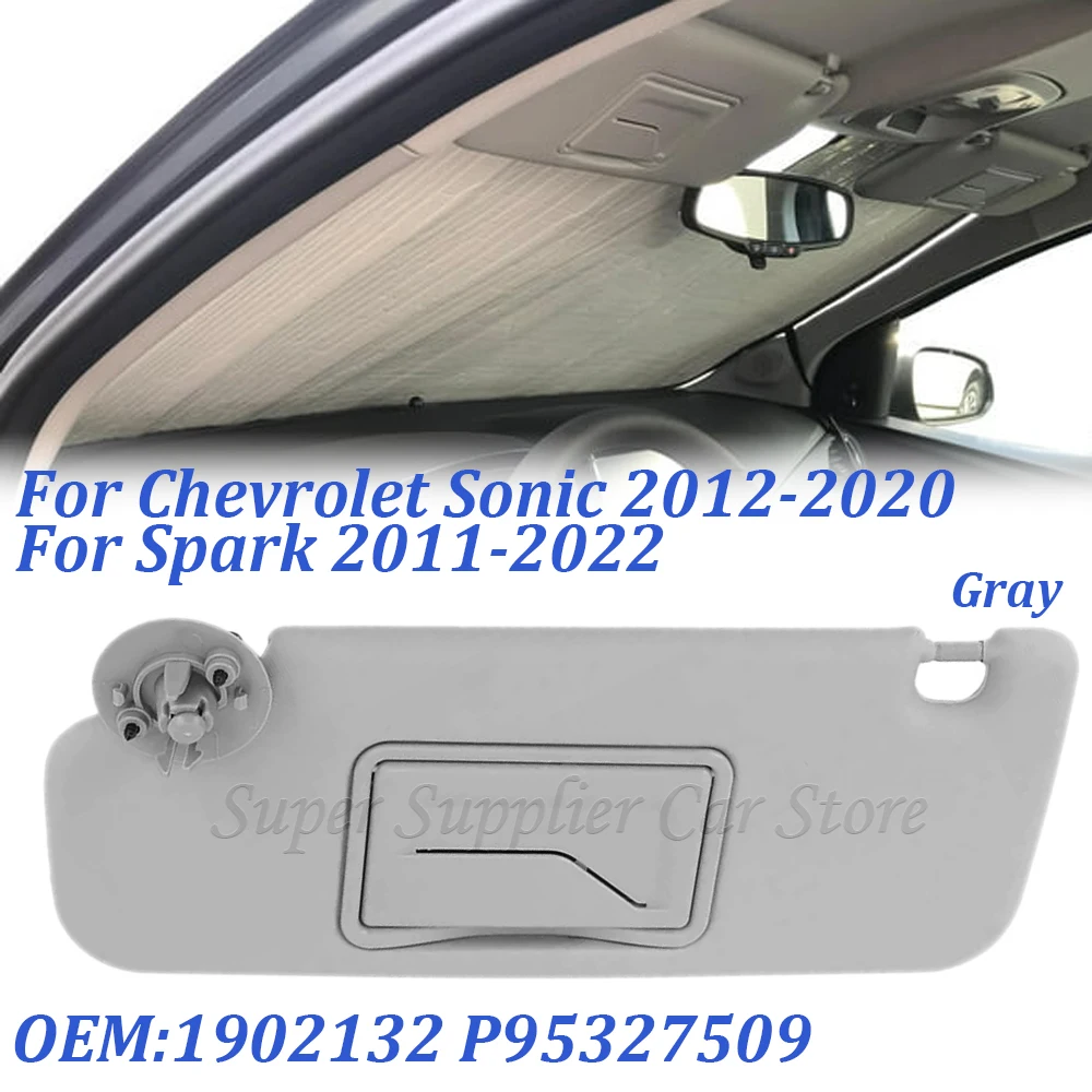 1902132 P95327509 Gray Sun Visor Replacement For Chevrolet Spark 2011-2022 Sonic 2012-2020 Cruze 2009-2014 Aveo 2011-2013