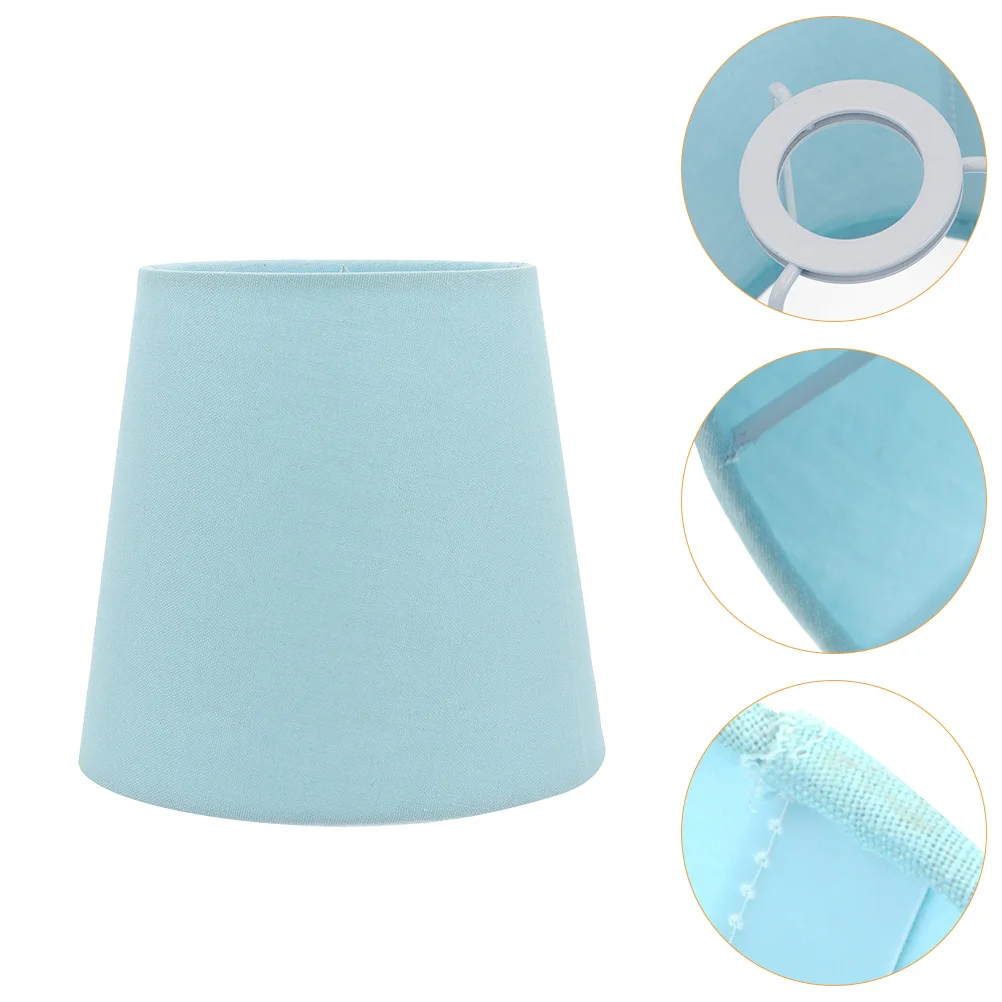 

Fabric Lampshades Cloth Barrel Cover Small Blue Table Pendant Light Shades for Wall Floor Ceiling Lamps Dust Protection Warm