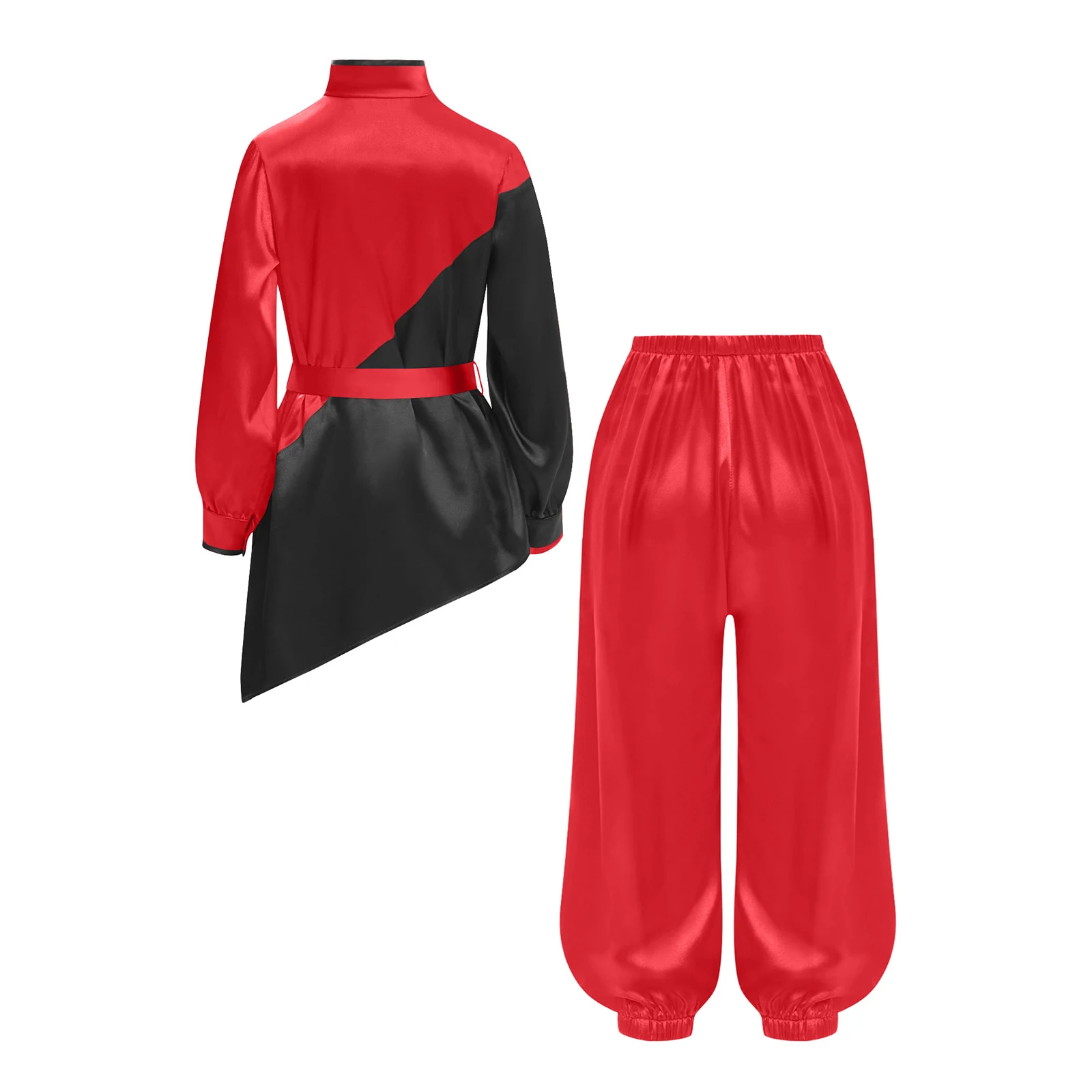 أطفال بنين بنات الكونغ فو موحدة تاي تشي وينغ تشون فنون الدفاع عن النفس الزي كم طويل مع حزام السراويل زي الهالوين التأثيري