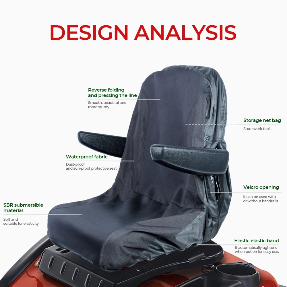 

Riding mower seat cover,Oxford cloth lawn tractor seat cover Waterproof Universal Replacement Dustproof Forklift Chair Protector