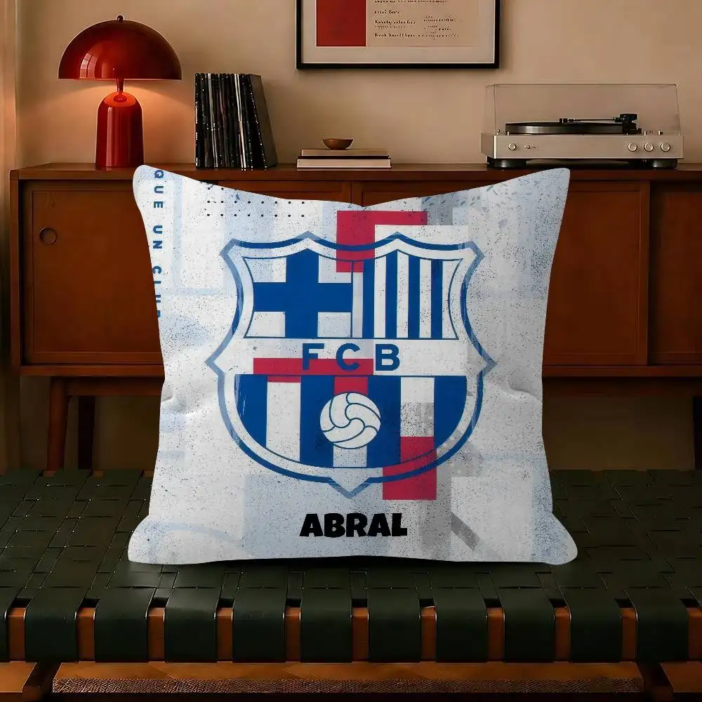 Kissen, Geschenk, Heimbüro, Dekoration, Schlafzimmer, Sofa, Auto, Kissenbezug, 45 x 45 cm, City B-B-Barcelona Art Logo – Detail 15