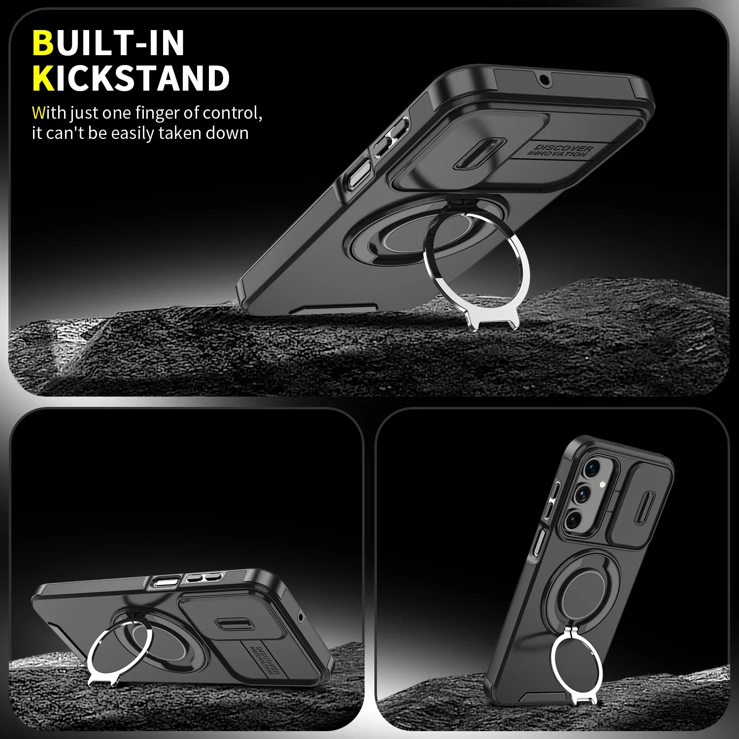 

Hard PC+TPU 360° Adjustable Ring Case for Samsung Galaxy A17 5G A56 A36 A16 A55 A35 A15