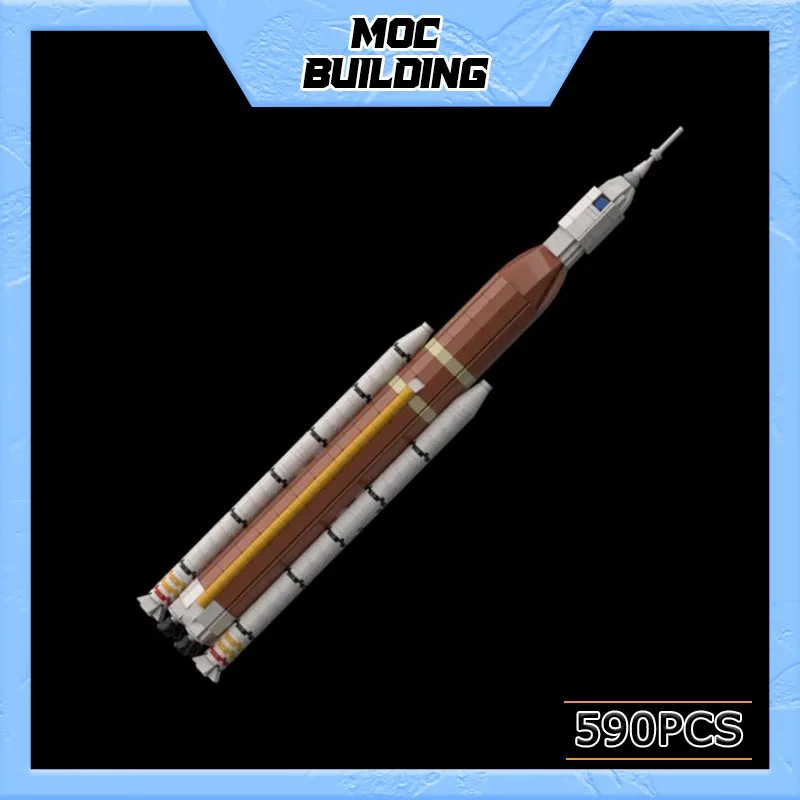 

1:220 Scale SLS Block 1 Rocket Model Moc Building Blocks Diy Assembled Bricks Space Creative Display Toys Gift 590PCS MOC-121561