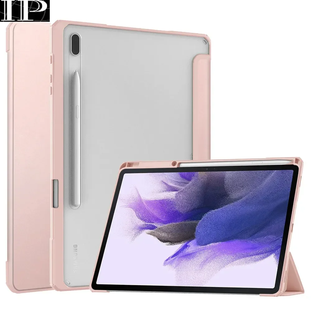 Untuk Samsung Galaxy Tab S6 Lite P610 A7 Lite S7 S8 S9 Plus FE 12.4 Inci Penutup untuk Galaxy Tab A9 Plus 11 dengan Casing Tempat Pena