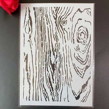 DIY 스텐실 벽화 스크랩북 색칠 엠보싱 앨범 장식 종이 카드 템플릿, fabric.wall A4 29*21cm 나뭇결