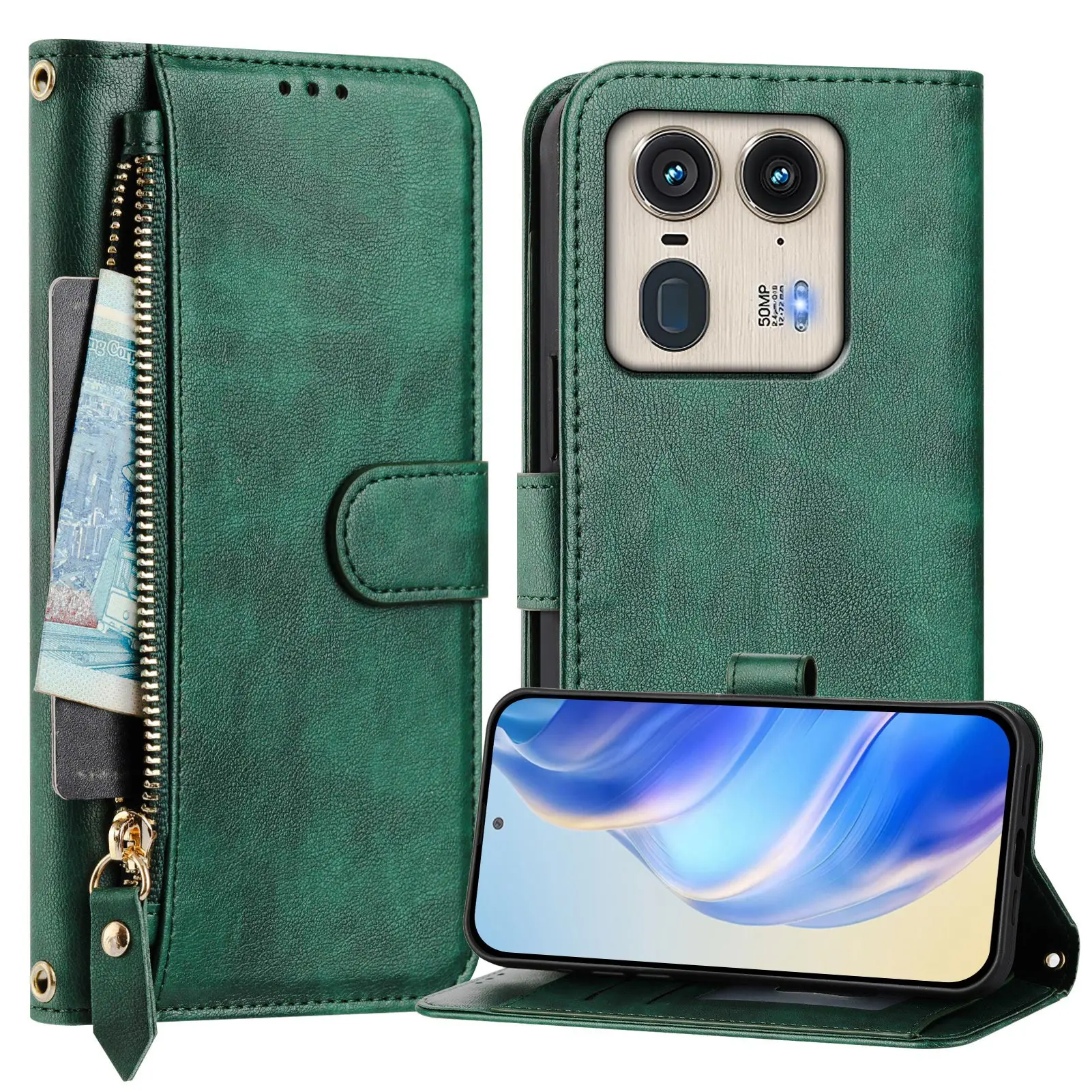 سستة بطاقات محفظة جلدية جراب هاتف لموتورولا إيدج 70 60 50 40 30 موتو G 2026 2025 2024 2023 2022 غطاء الوجه #6