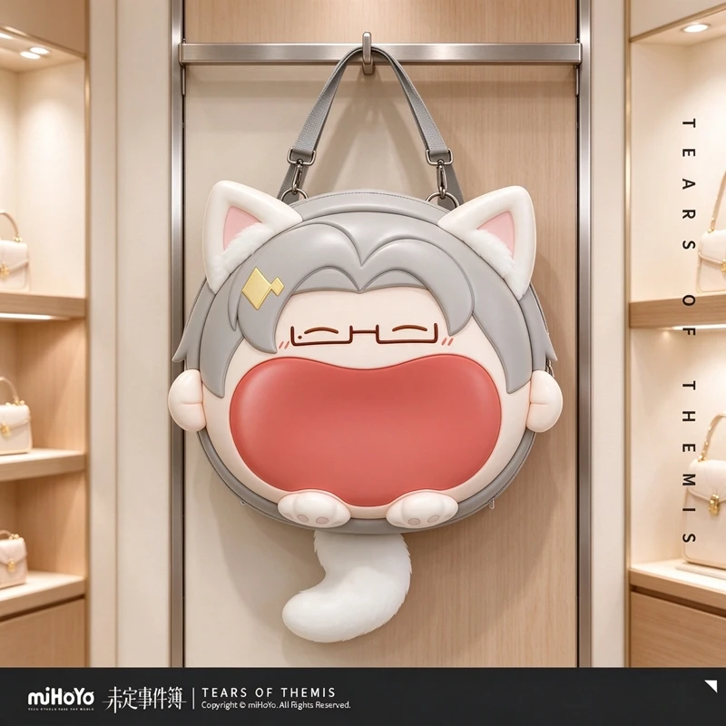 Official MiHoYo Tears of Themis Cat Ear Itabag Anime Character Backpack Cosplay Collectible Bag Gift