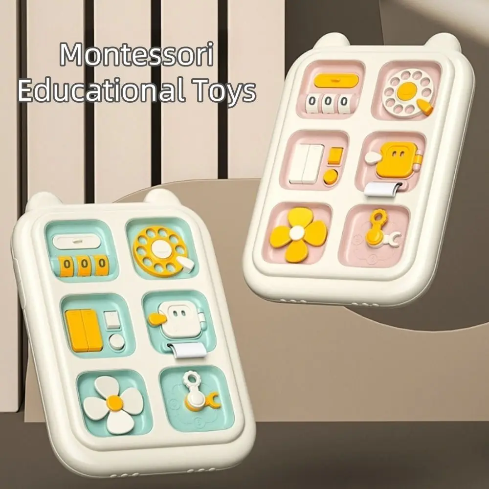 6 in 1 Montessori Educational Toys Interactive Multi-Functional Baby Practice Skills Toy Child-Safe Design Sensory Busy Board