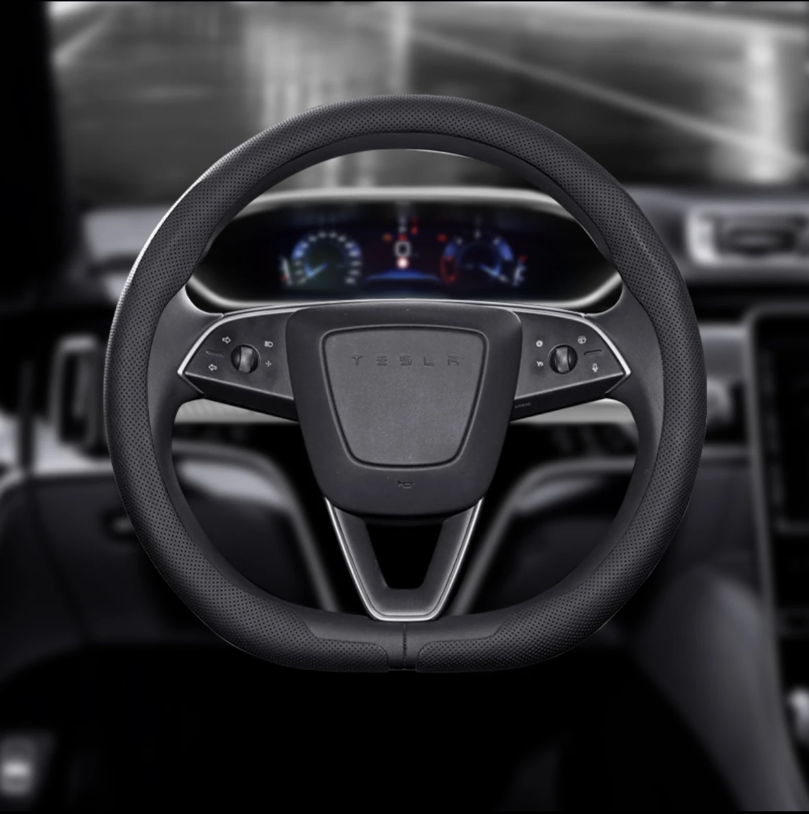 

Fits For Tesla Model 3 Model X S Y 2019-2025 Car Nappa leather Steering Wheel Cover Car Interior Decorative Auto Accessories