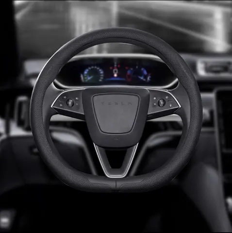 Fits For Tesla Model 3 Model X S Y 2019-2025 Car Nappa leather Steering Wheel Cover Car Interior Decorative Auto Accessories