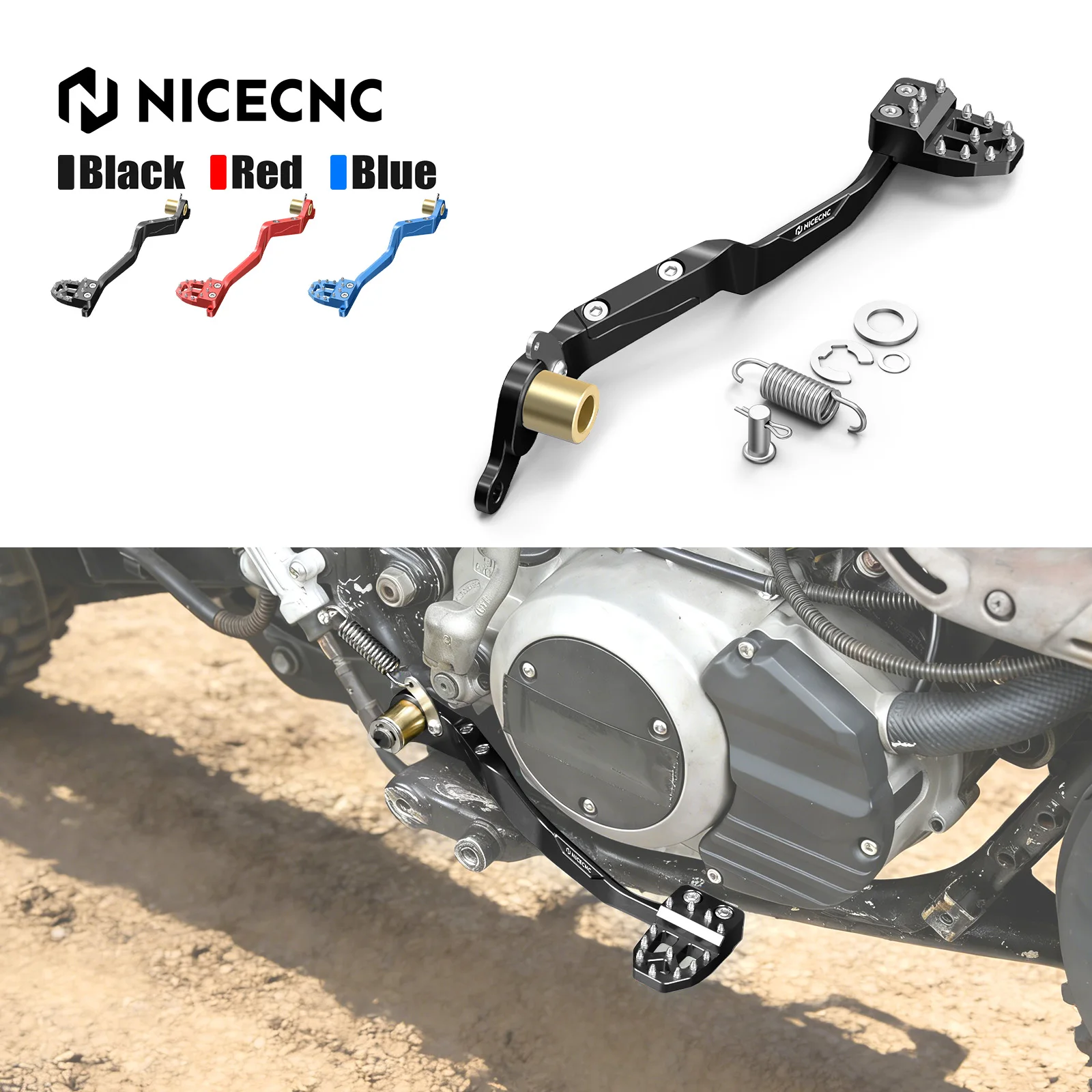 

NICECNC 10mm Adjustable Rear Brake Lever For Yamaha Banshee 350 YFZ350 1987-2006 3GG-27211-10-00 Aluminum Aalloy Motorcycle