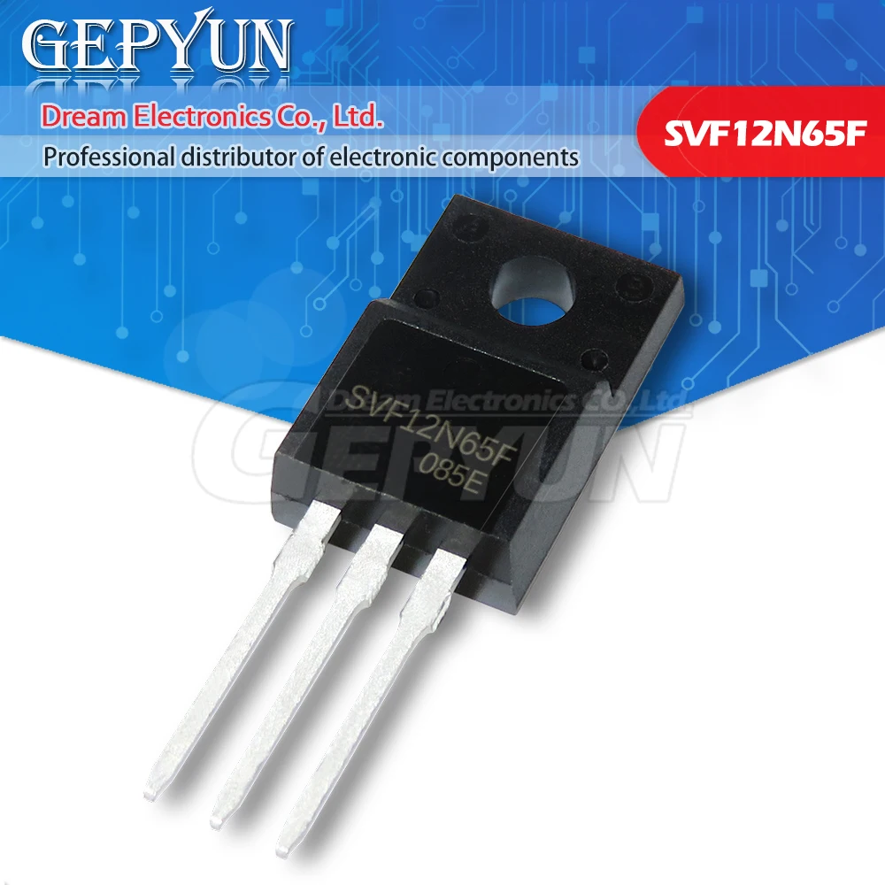 5 piezas SVF12N65F TO220F SVF12N65 12N65 12A 650V TO-220F