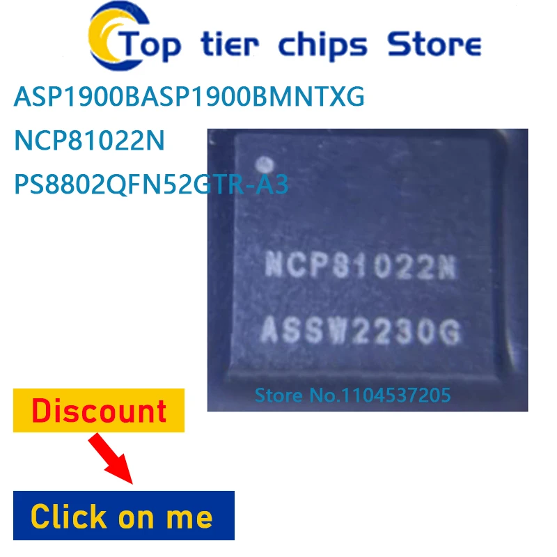 10PCS~5PCS/LOT  ASP1900BMNTXG ASP1900B  NCP81022N 81022N PS8802QFN52GTR-A3 PS8802QFN52GTR QFN 100% NEW