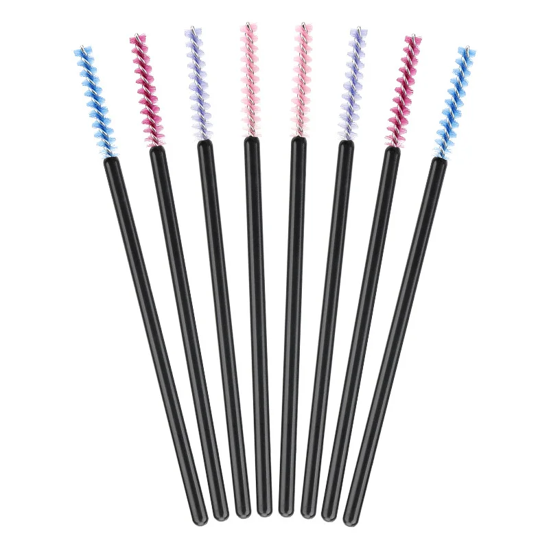 브Pincéis de maquiagem para cílios, escova descartável de cristal para sobrancelha, cabo de diamante, varinhas de rímel, maquiagem profissional, ferramenta de beleza