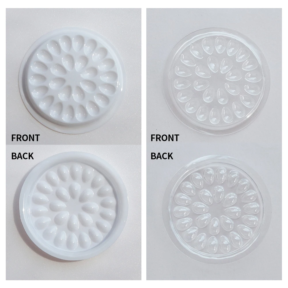 100 pz estensione ciglia colla titolare guarnizione ciglia colla adesivo Pallet Lash Glue Pads forma di fiore strumenti di trucco in plastica