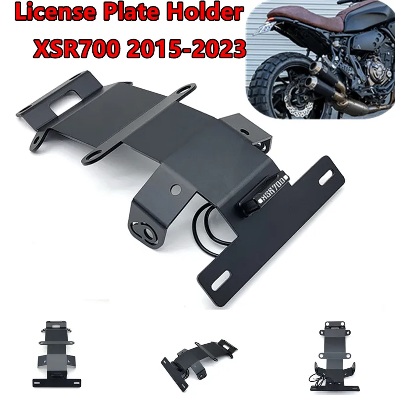 Support de plaque d'immatriculation adapté à XSR700, pour YAMAHA xsr700 XSR700 2015 – 2023, support de plaque d'immatriculation arrière bien rangé, éliminateur de garde-boue
