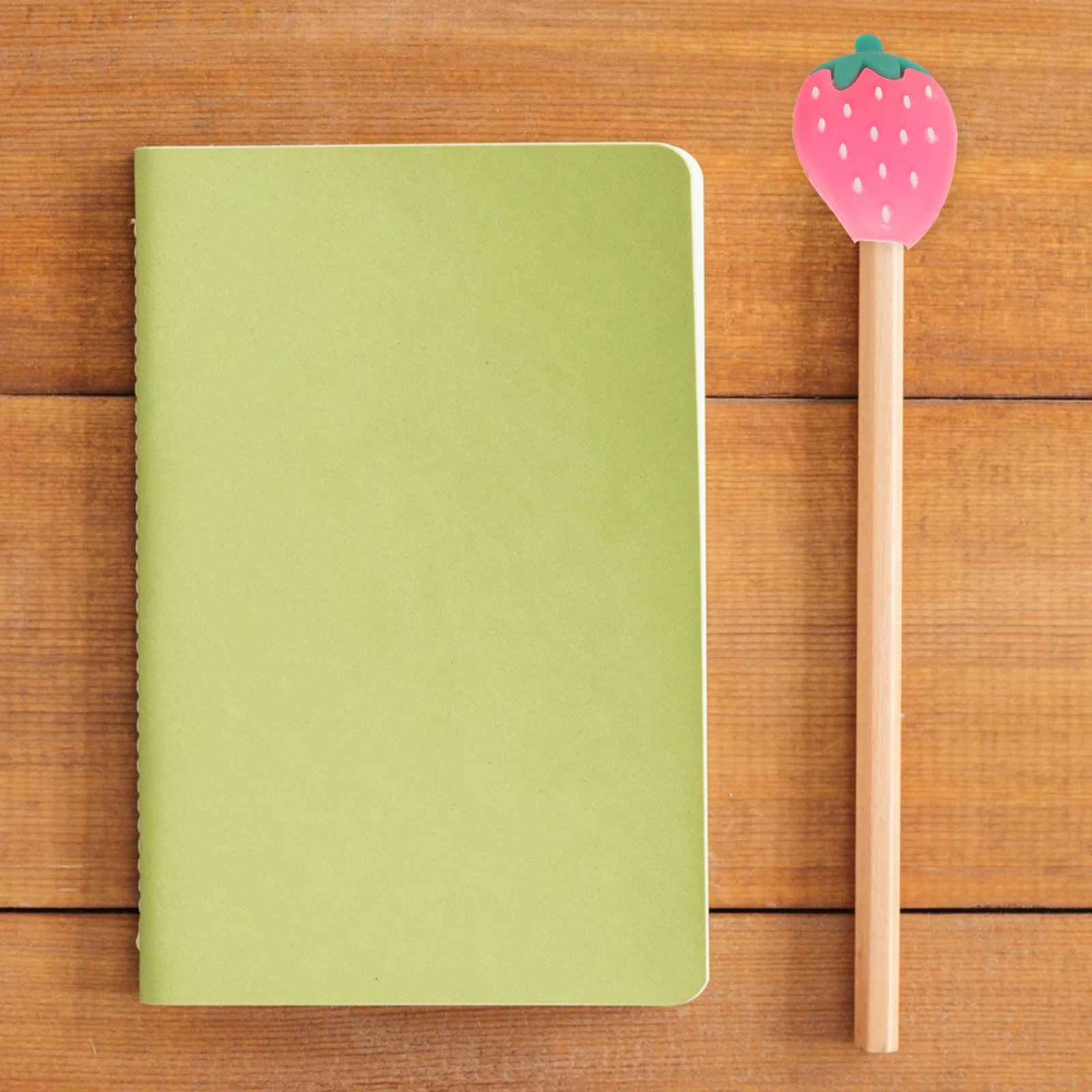

10Pcs Cute Strawberry Pencil Caps Silicone Cartoon Pencil Protection Covers Extender for School Stationery Supplies