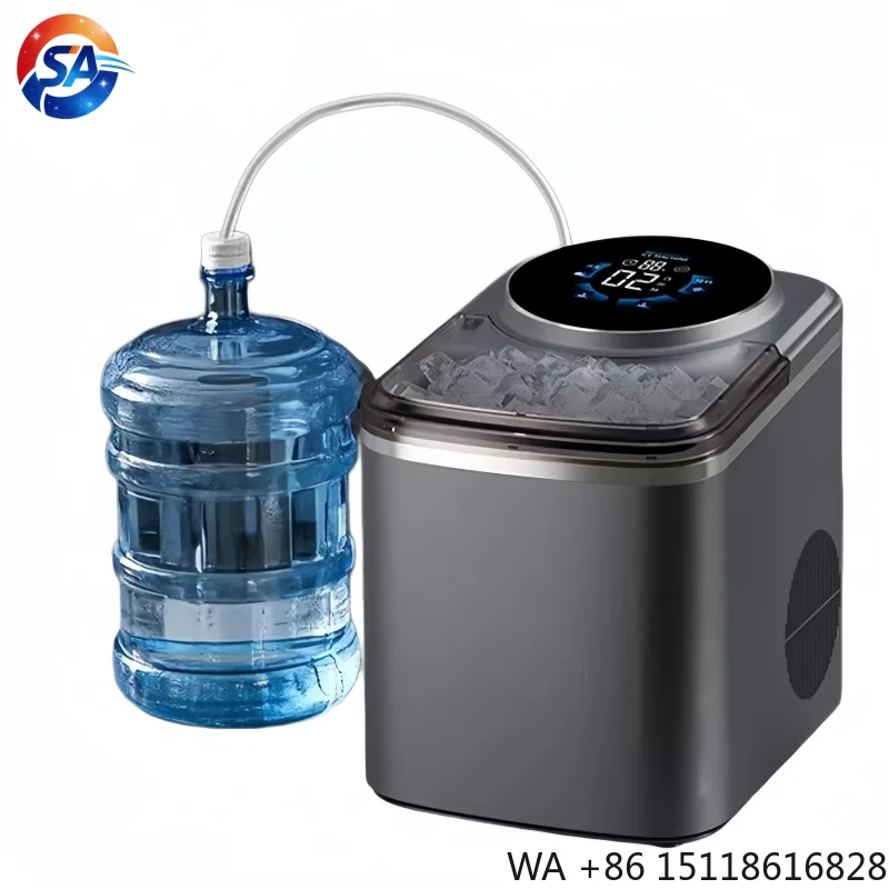 Fully Automatic Home Ice Maker Portable Mini Ice Cube Maker Machine 16KG Daily Countertop Capacity OEM LOGO 120W 1 Year Warranty
