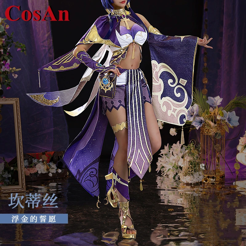 CosAn Hot Game Genshin Impact Candace Cosplay Costume Fashion Lovely Battle Uniform Activity Party Role Play Clothing