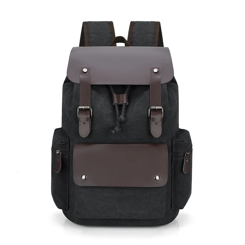 Vintage Canvas Backpack Men Travel Hiking Rucksack Simple Large Capacity Laptop Backpack Trendy Men Women Universal Schoolbags