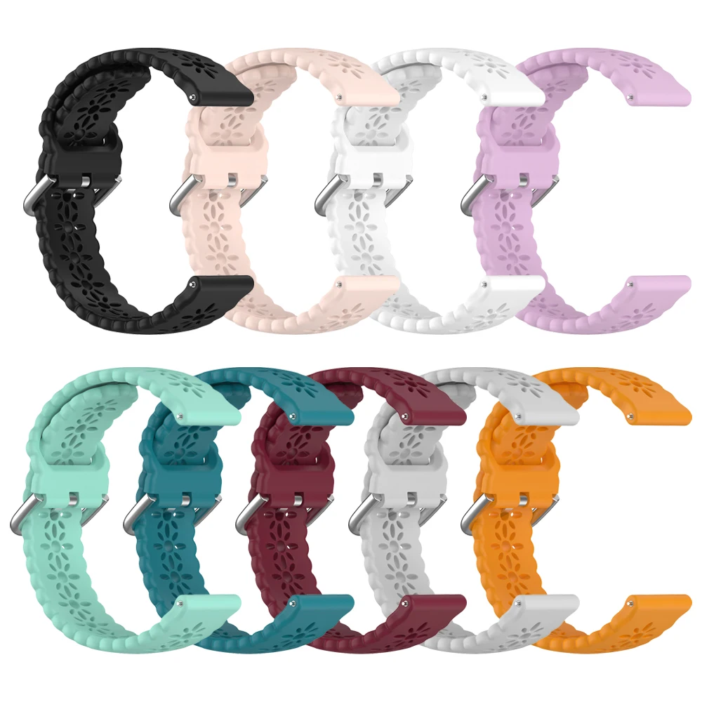 سيليكون 20 مللي متر 22 مللي متر الرياضة حزام الساعات ل Huami AMAZFIT نشط 2 BIP 6 5 حزام Zepp Z GTR 4 3 2e GTS 4 mini 3 الفهد برو سوار