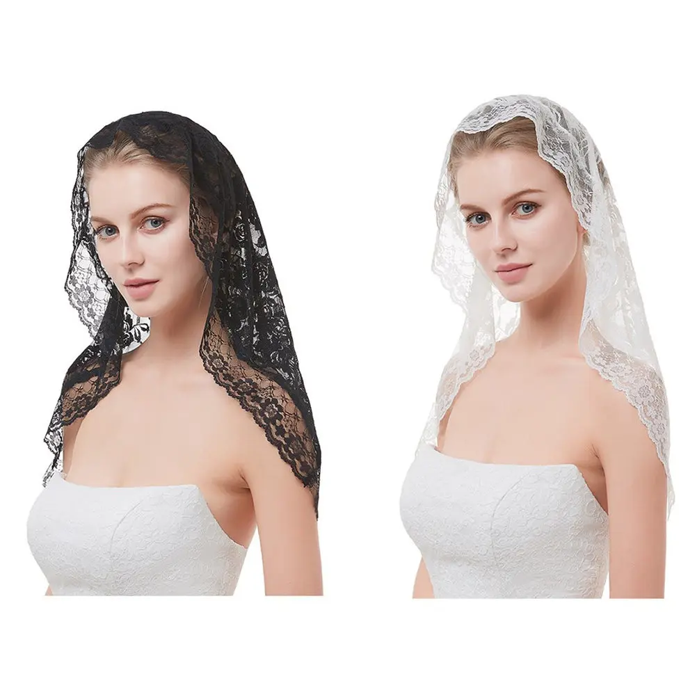 

Short Lace Wedding Veil for Bride Floral Design Premium Material Elegant Style Ideal for Cosplay Photo Shoots and Bridal Events