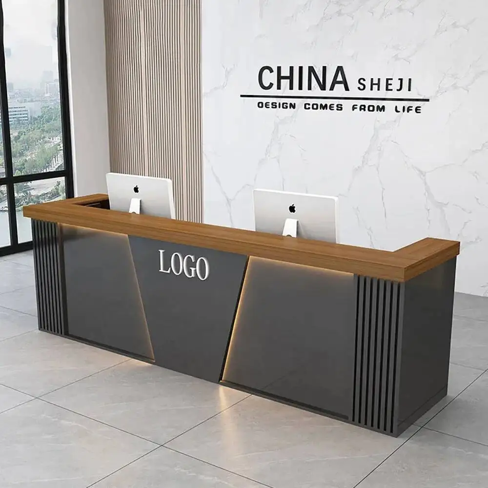 

Modern Cabinet Fashion Glamour Counter Elegant Bar Simple Delicacy Reception Desks Nordic Unique Mostrador Commercial Furniture