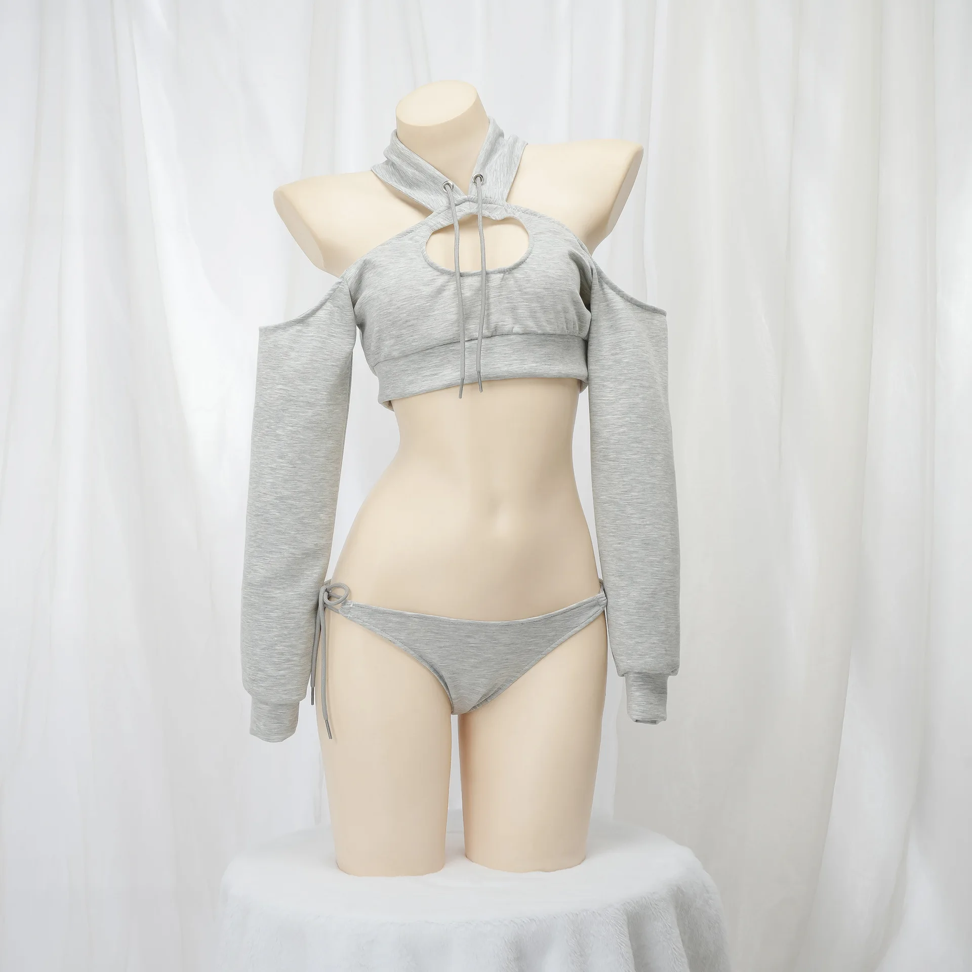 Emotional Long Sleeve Underwear Set Sexy Photo Shoot Private Home Clothes Two Piece Set Sleepwear Young Casual Home Use