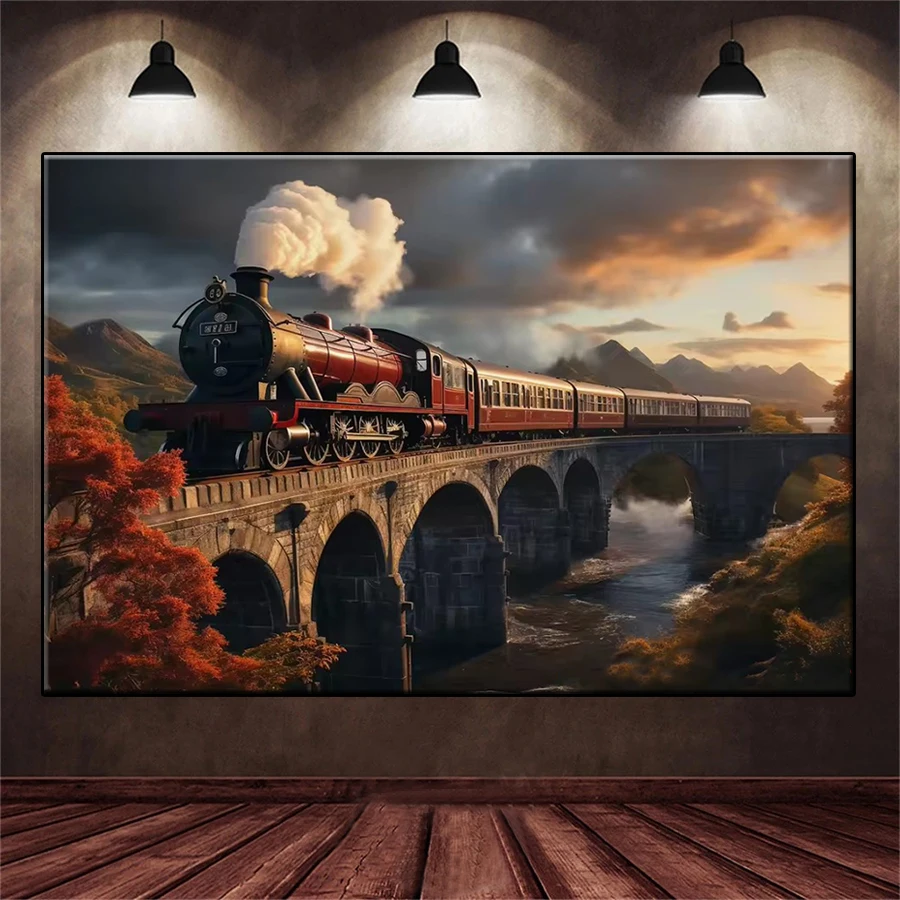 

Полный набор для алмазной вышивки, новый ретро-арт, паровой поезд, ремесленная алмазная живопись, вышивка крестиком, украшение для дома