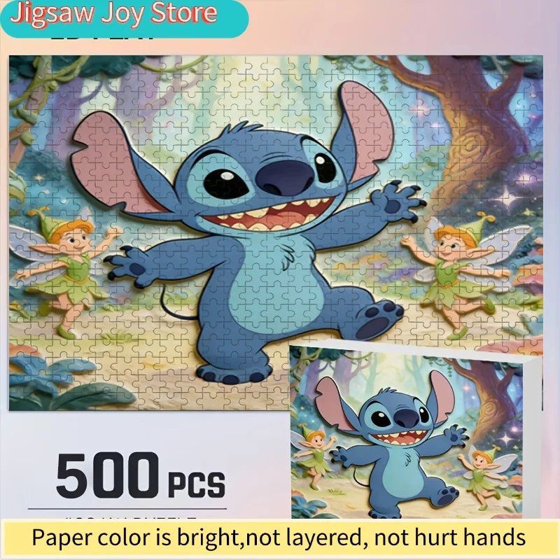 

Disney Disney Stitch and Mickey Home Decor Print | 2D Flat Jigsaw Puzzle, Ideal for Adult Brain Teasers, Bedroom Hanging, Part
